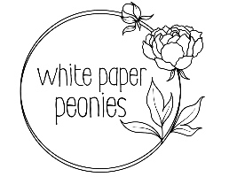 White Paper Peonies Company Logo by Ashley Weightman in Whitby ON