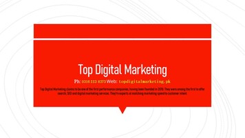 Top Digital Marketing Pakistan