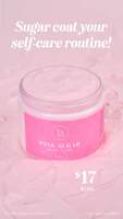 Pink sugar body icing