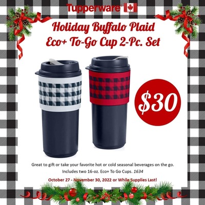 Buffalo Plaid Eco to go cup