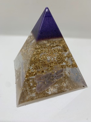 UNIQUE ORGONE PYRAMIDS -P108 PRINCE SYMBOL IN GOLD