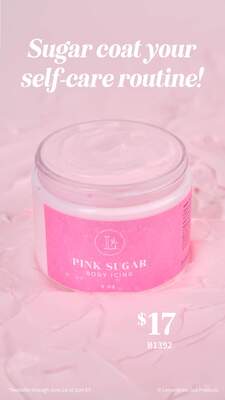 Pink sugar body icing